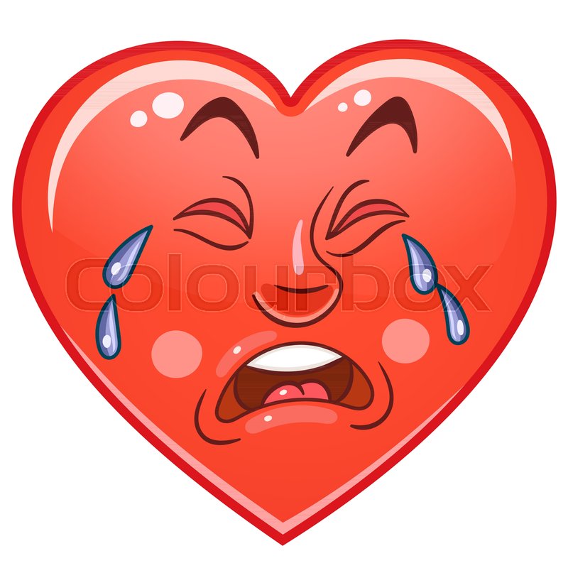 Cartoon Red Heart Cry Emoticons Stock Vector Colourbox 800x800 Cartoon Red Heart Cry Emoticons Stock Vector Colourbox