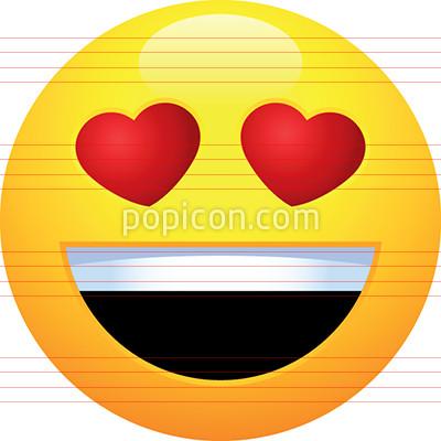 Happy Face With Heart Eyes Emoji 400x400 Happy Face With Heart Eyes Emoji