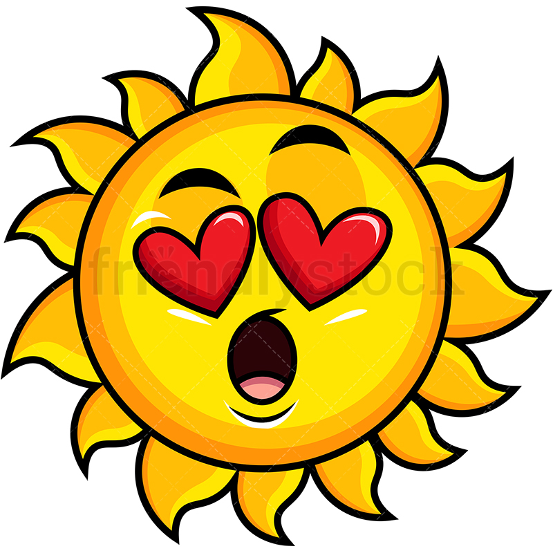 In Love Sun Emoji Cartoon Vector Clipart 800x800 In Love Sun Emoji Cartoon Vector Clipart