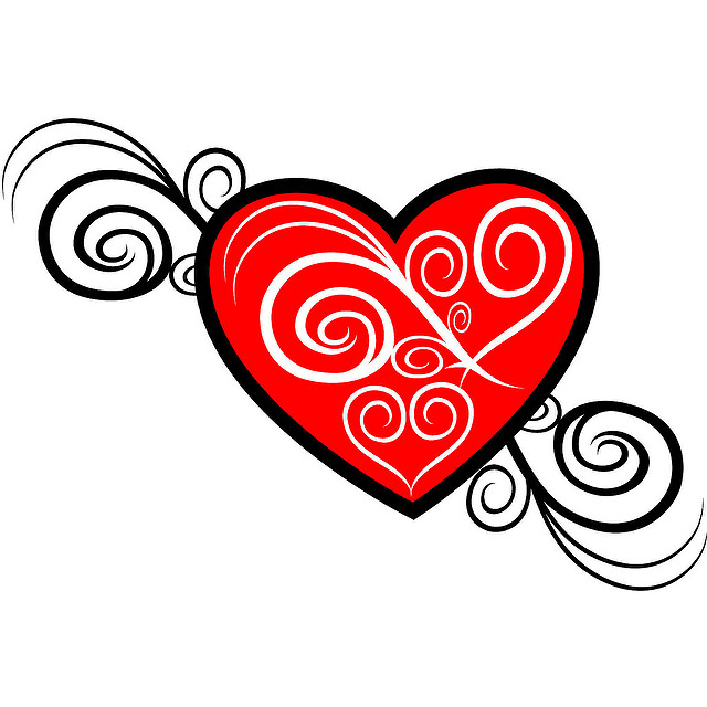 Heart Flourish Vector at Vectorified.com | Collection of Heart Flourish ...