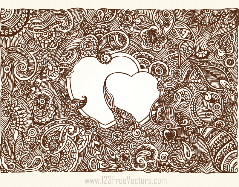 800x625 Decorative Flourish With Heart Free Vectors Ui Download