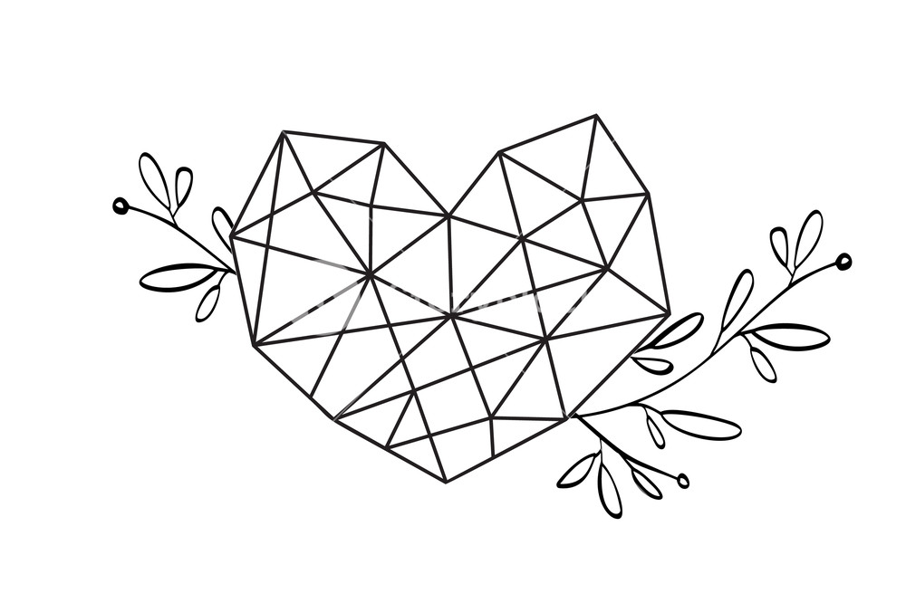 Graphic Floral Geometry Love Heart Frame Vector Leaves 1000x666 Graphic Floral Geometry Love Heart Frame Vector Leaves