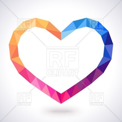 Romantic Polygonal Heart Frame Vector Image Of Borders And Frames 400x400 Romantic Polygonal Heart Frame Vector Image Of Borders And Frames