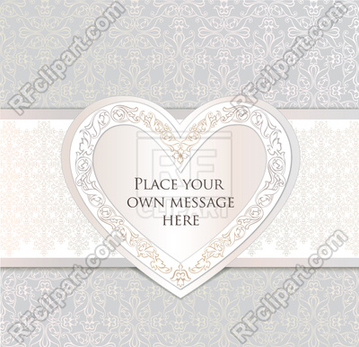 Valentine's Day Greeting Card With Heart Frame Vector Image 400x386 Valentine's Day Greeting Card With Heart Frame Vector Image