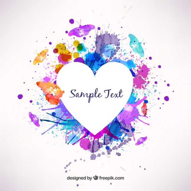 Watercolor Heart Frame Vector Free Download 626x626 Watercolor Heart Frame Vector Free Download