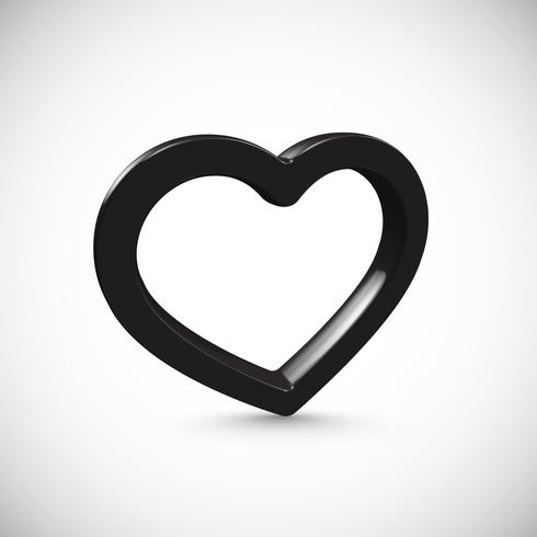 Black Heart Frame, Vector Illustration 490x490 Black Heart Frame, Vector Illustration