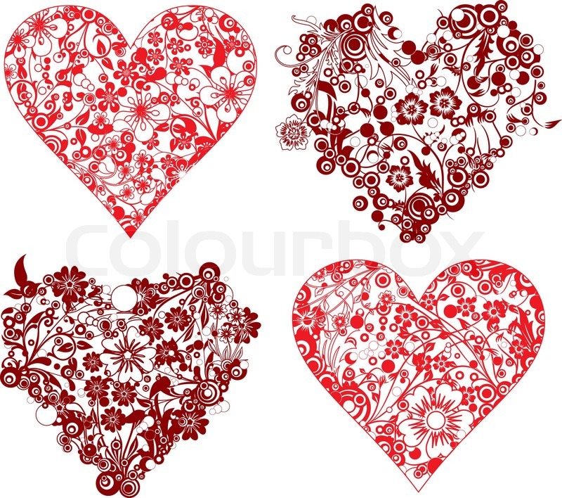 800x708 Valentine Background, Hearts, Vector Stock Vector Colourbox