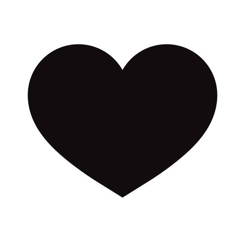 497x490 Flat Black Heart Icon Isolated On White Background Vector