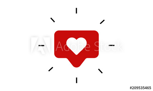 500x300 Likelove Heart Icon Vector Illustration Social Media