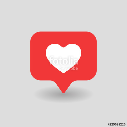 500x500 Counter Notification Red Heart Ui Icon Follower Insta Icon Like