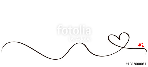 Heart Line Vector Iilustration Stock Image And Royalty Free 500x227 Heart Line Vector Iilustration Stock Image And Royalty Free