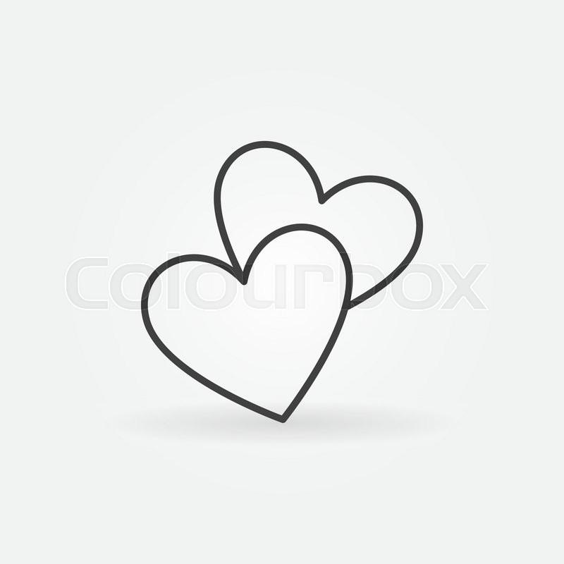 Two Hearts Line Icon 800x800 Two Hearts Line Icon