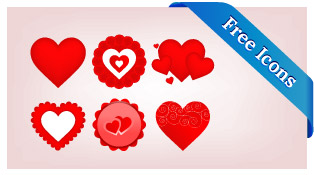 314x175 Free Vector Valentine Heart Icons Pngs