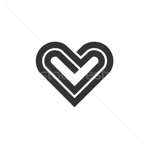 600x600 Heart Icon Vector Logo Vector Illustration Krustovin August