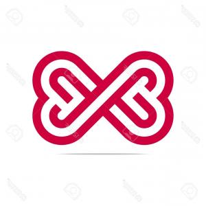 300x300 Photostock Vector Abstract Logo Heart Love Double Design Vector