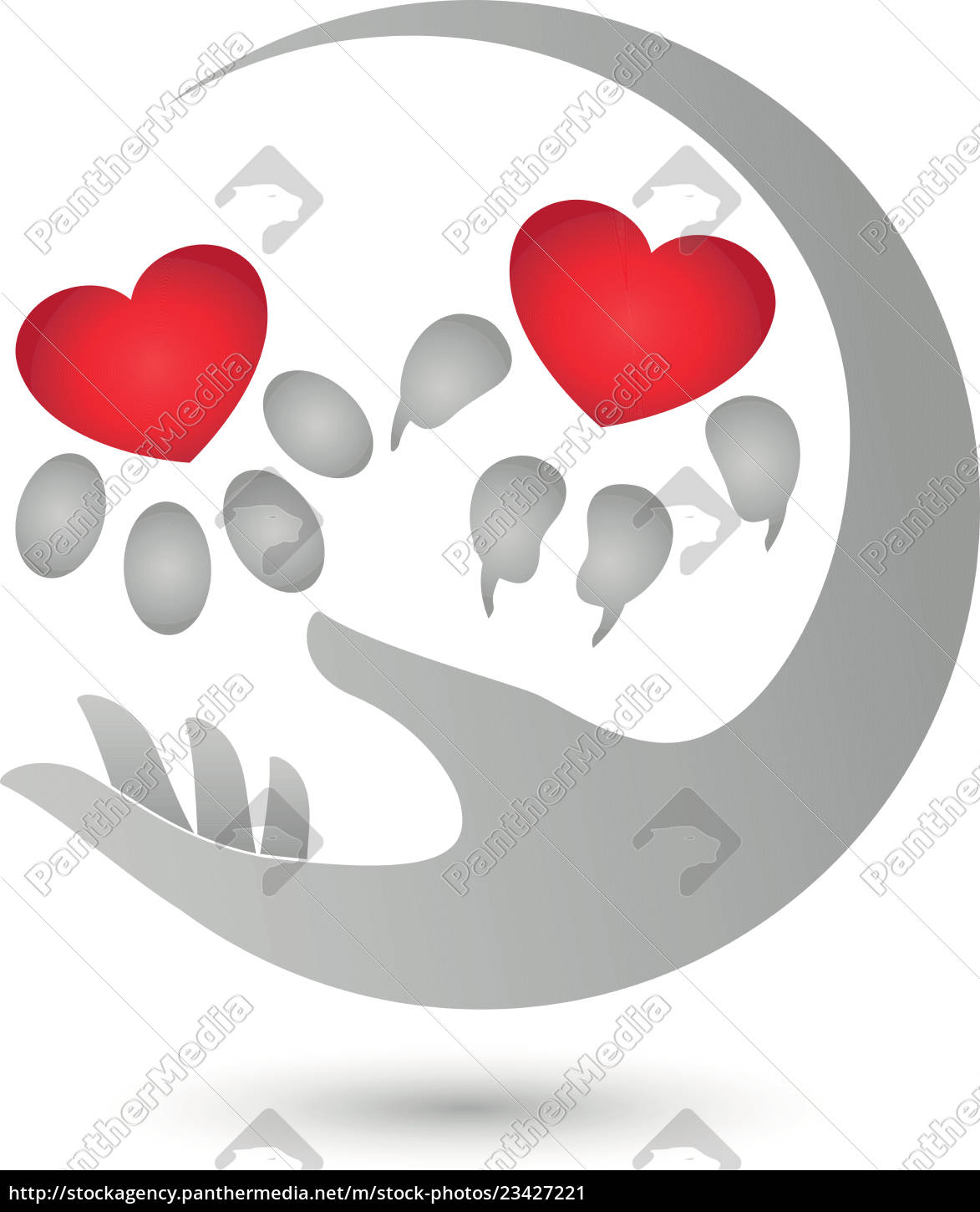 1173x1450 Hand And Paws, Dog And Cat, Heart, Logo