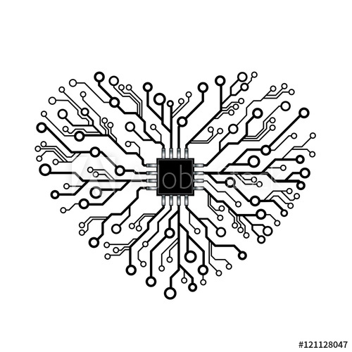 500x500 A Concept Of Information Technology Logo Vector Circuit Board