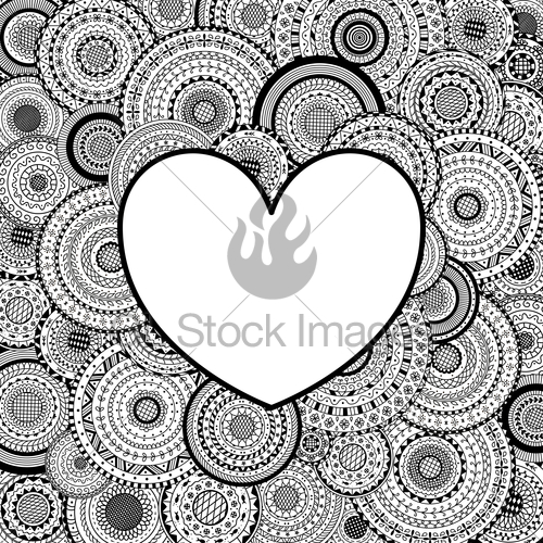 Vector Frame In Heart Shape On Mandalas Background Color Gl 500x500 Vector Frame In Heart Shape On Mandalas Background Color Gl