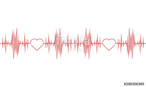 500x300 Heart Beat Monitor Pulse Line Art Icon For Medical, Simple Heart
