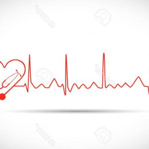 300x300 Stethoscope Shape Electrocardiogram Line Heart Beat Createmepink