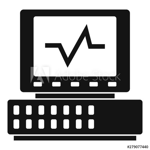 500x500 Heart Monitor Icon Simple Illustration Of Heart Monitor Vector