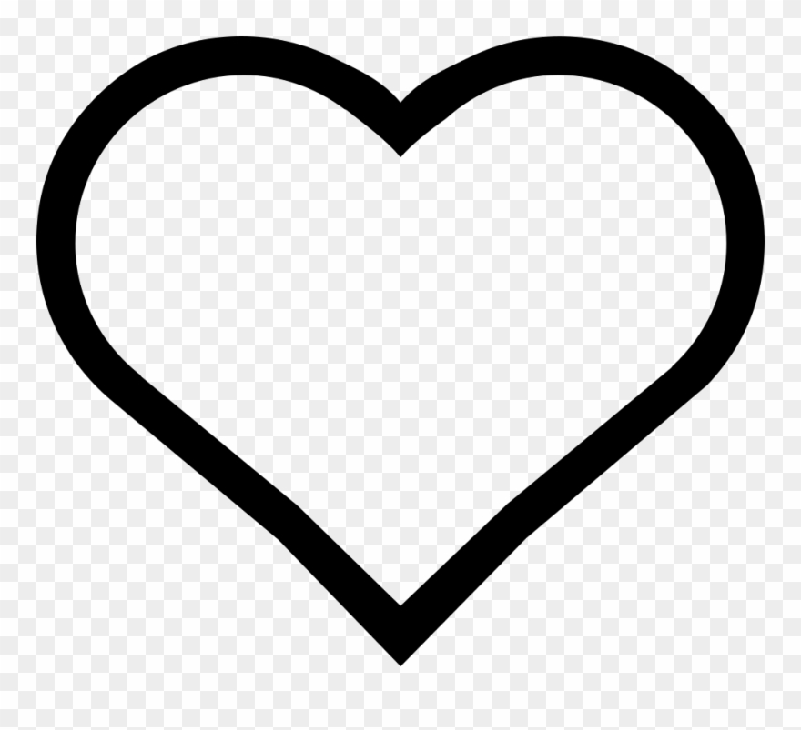 880x803 Heart Outline Vector Clipart
