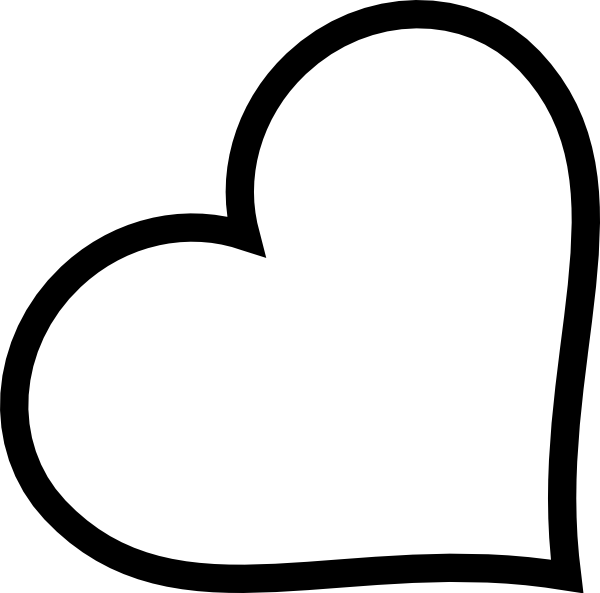 600x593 Heart Outline In Black Clip Art