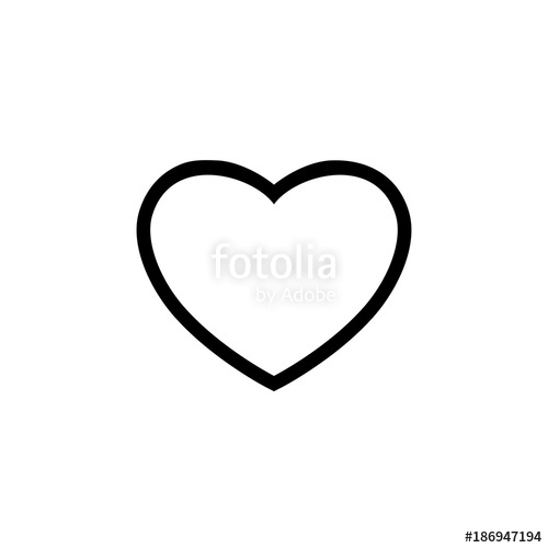 500x500 Heart Outline Vector Icon Stock Image And Royalty Free Vector