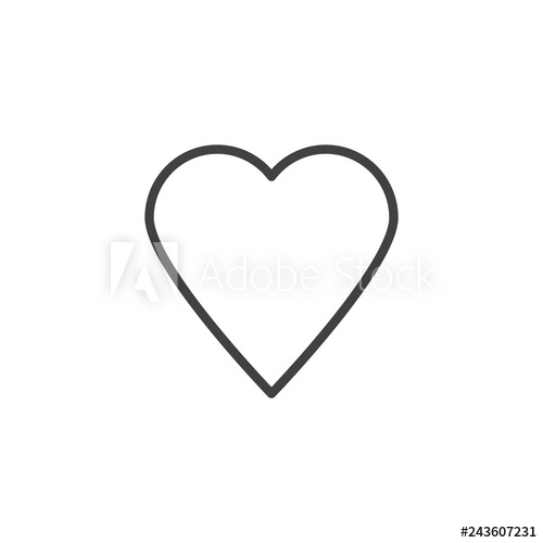 500x500 Love Heart Line Icon Linear Style Sign For Mobile Concept And Web
