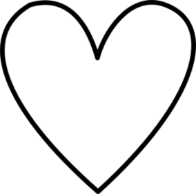 284x282 Vector Heart Outline Clipart