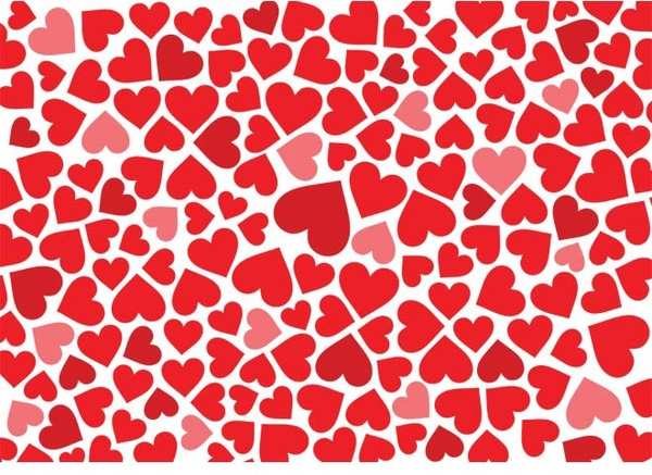 600x437 Red Heart Pattern Background Valentine Day Vector Vector Heart