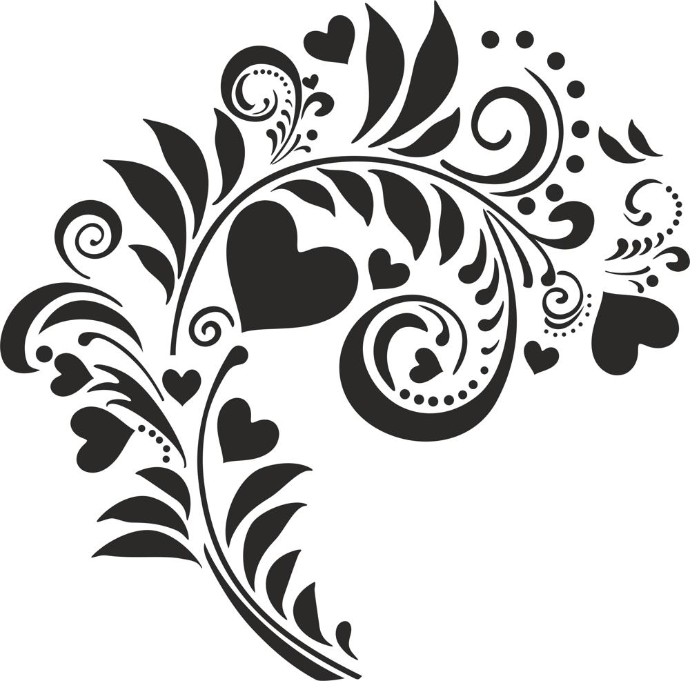 1000x987 Vintage Heart Pattern Free Vector Cdr Download