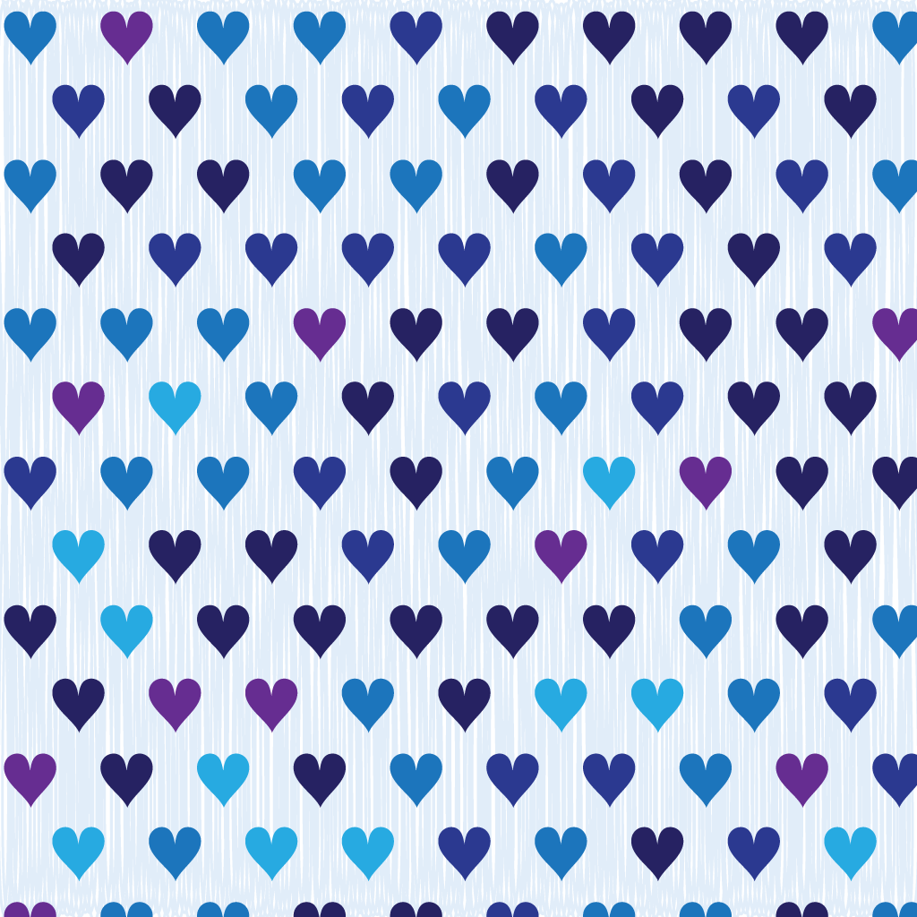 1024x1024 Blue And Violet Shade Heart Pattern Vector Free Vector Download