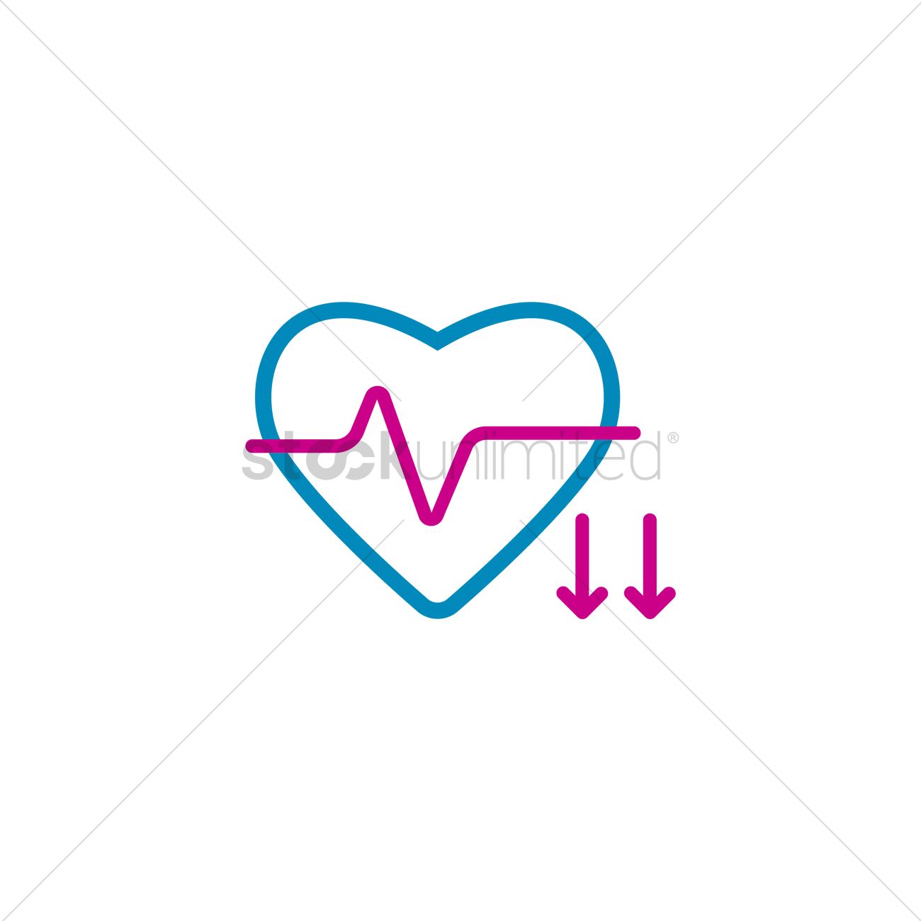 Heart Rate Decrease Vector Image 1300x1300 Heart Rate Decrease Vector Image