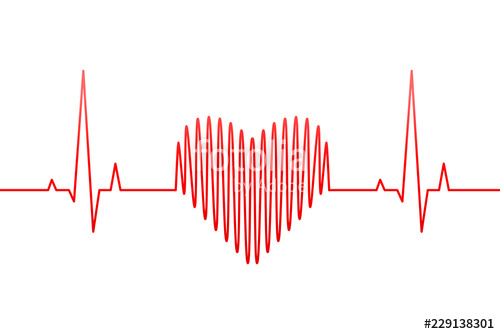 Red Heartbeat, Heart Rate Line And Wave As Love Or Health 500x334 Red Heartbeat, Heart Rate Line And Wave As Love Or Health