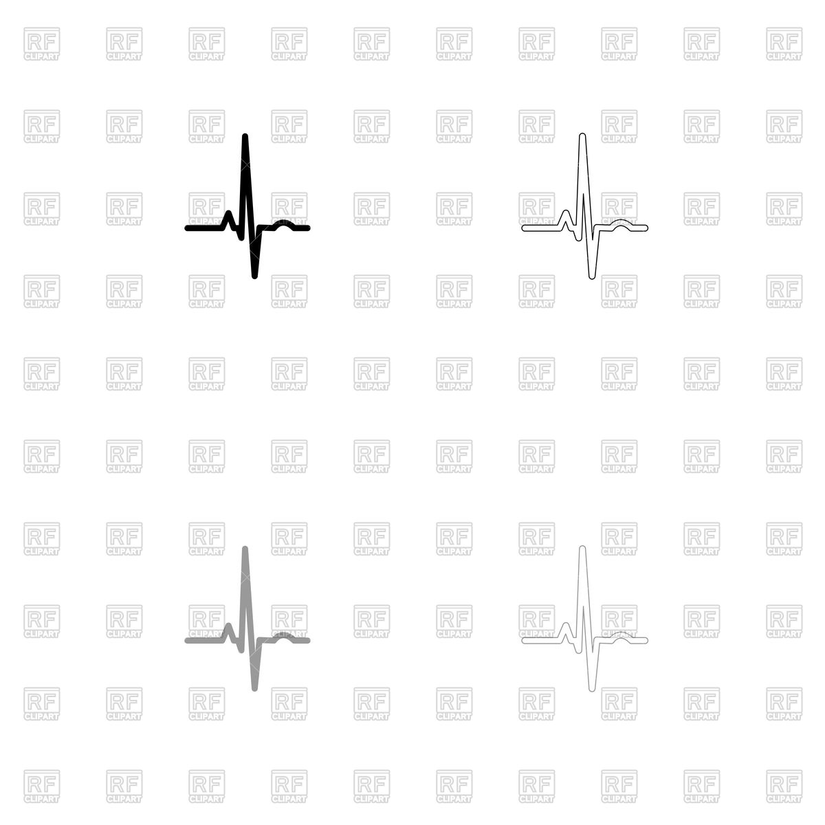 Heart Rhythm Ekg Black And Grey Set Icon Vector Image Of Icons 1200x1200 Heart Rhythm Ekg Black And Grey Set Icon Vector Image Of Icons