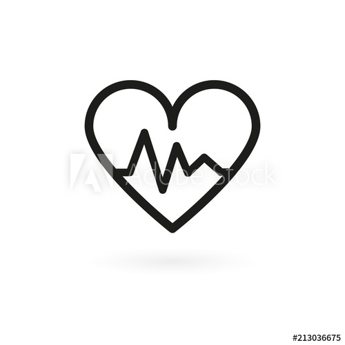 Heartbeat Icon Electrocardiogram, Heart Rhythm Concept Vector 500x500 Heartbeat Icon Electrocardiogram, Heart Rhythm Concept Vector