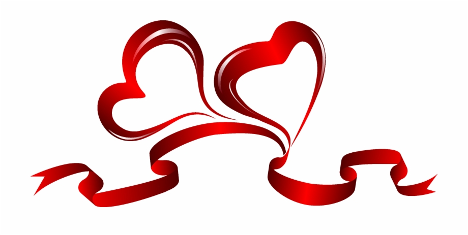 920x463 Ribbon, Heart Png
