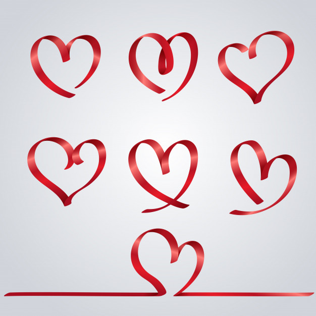 626x626 Element Of Heart Ribbon Vector Premium Download