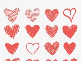 310x233 Heart Scribbles Vectors Free Vectors Ui Download