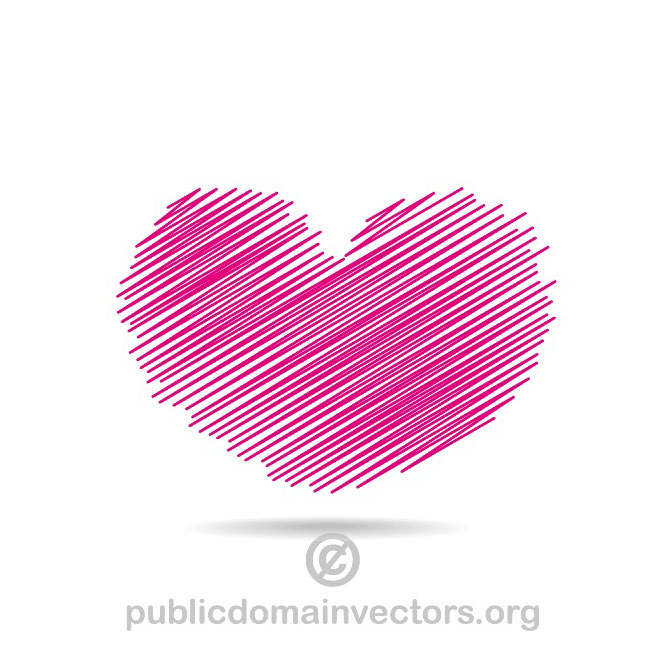 660x660 Scribble Heart Vector Image