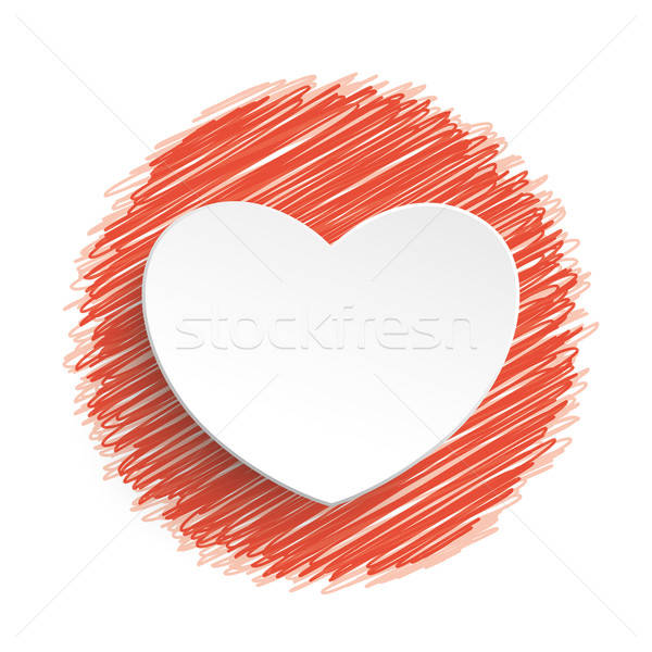 600x600 Heart Red Scribble Vector Illustration