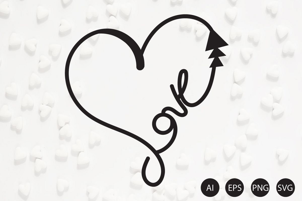 1200x800 Love Text In Heart Shape Vector