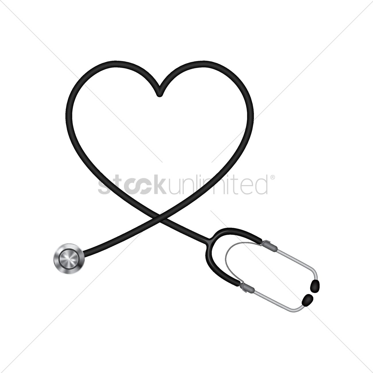 1300x1300 Stethoscope With Heart Shape Vector Image
