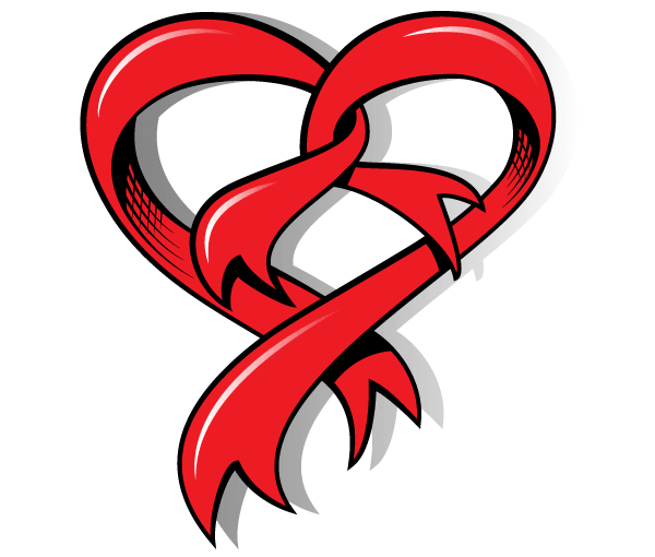 600x510 Heart Shaped Ribbon Free Vector Art