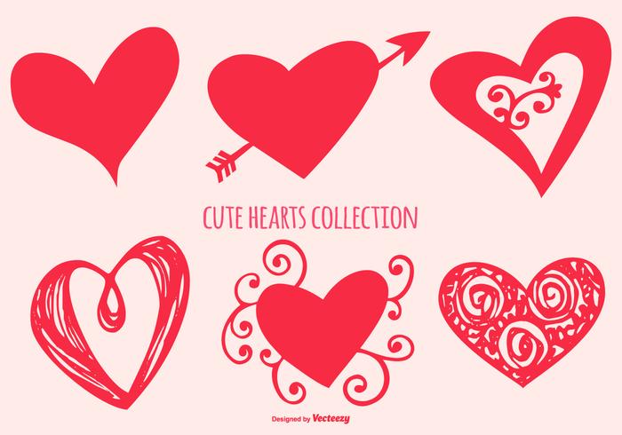 700x490 Heart Shapes Free Vector Art