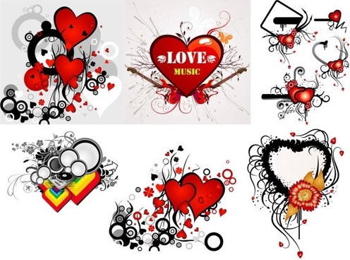 496x368 Line Art Heart Shape Vector Free Vector Download