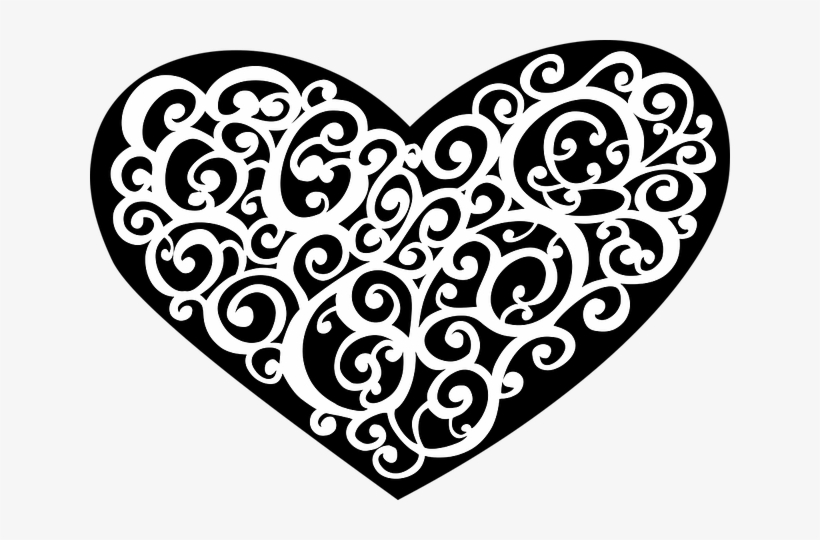 820x540 Ornamental Line Art In A Heart Shape