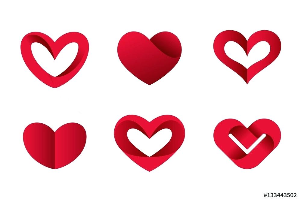 1000x673 Photo Art Print Heart Shapes Vector Icons Valentine Day Love