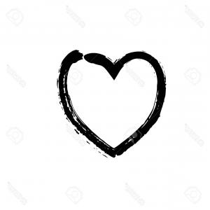 300x300 Photostock Vector Heart Shape Symbol Love Vector Black Heart
